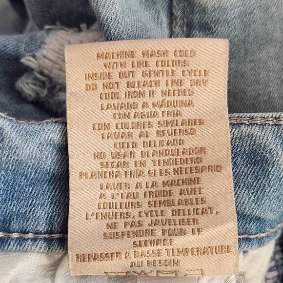 Seven7 Distressed Skinny Cropped Jeans Size 6 Distressed Skinny Denim - Picture 10 of 11